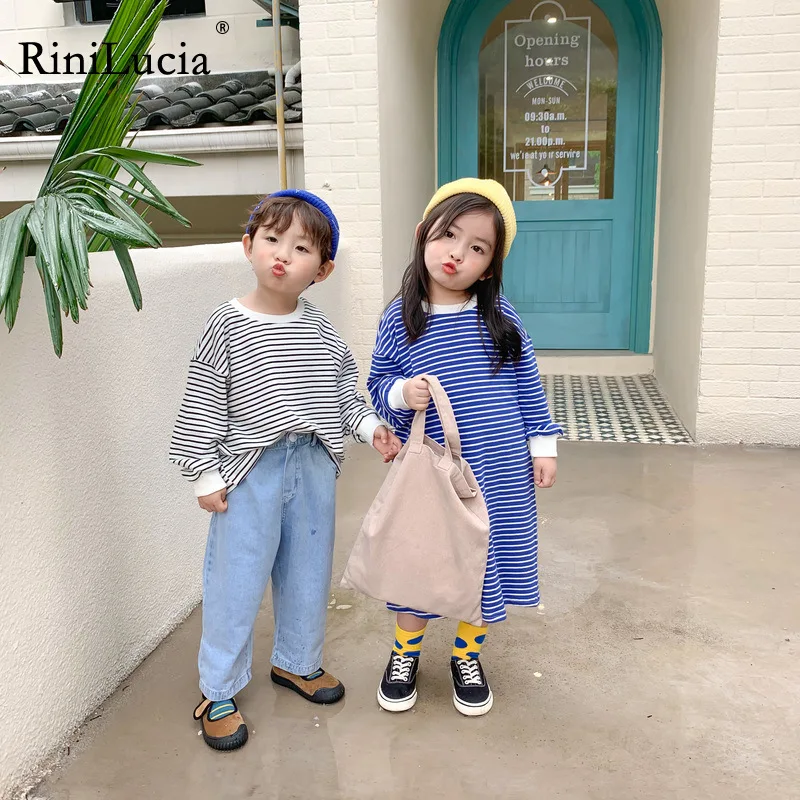 RiniLucia Children's Shirt Brother Sister Sweatershirt 2022 Spring Striped Boy's Sweatershirts Casual Girl's Long Shirts Dress
RiniLucia Children's Shirt Brother Sister Sweatershirt 2022 Spring Striped Boy's Sweatershirts Casual Girl's Long Shirts Dress