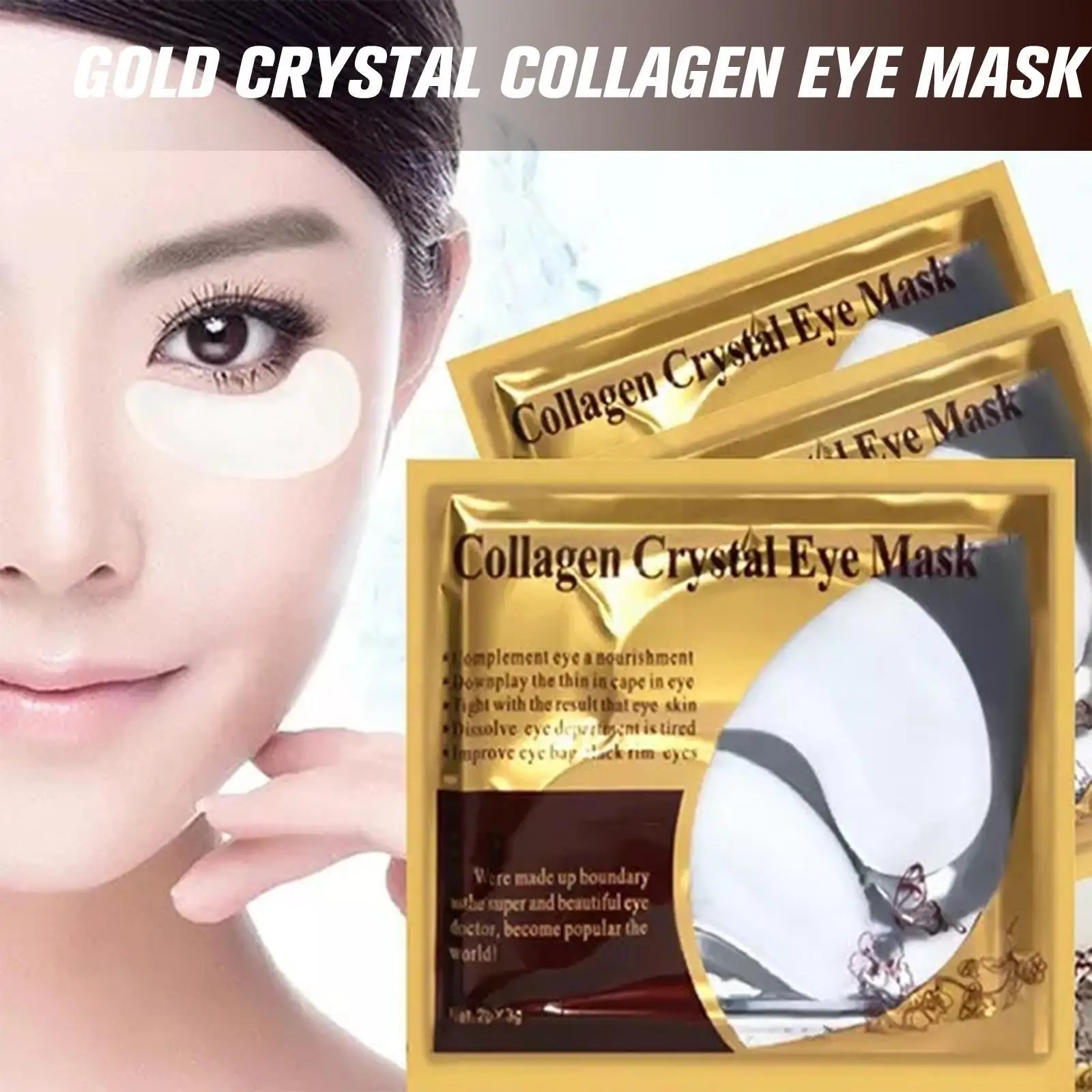 10 Pair Gold Crystal Collagen Eye Mask Women Moisturizing Circles Eye Wrinkle Anti Skin Care Patches Alleviate Dark Nourish Y9P7
10 Pair Gold Crystal Collagen Eye Mask Women Moisturizing Circles Eye Wrinkle Anti Skin Care Patches Alleviate Dark Nourish Y9P7