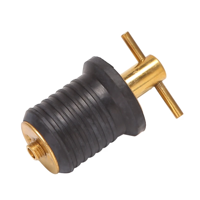 Brass Handle T-Handle Drain Plug Replaces Any Standard 1 Inch Drain Plug Construction Resists Corrosion
Brass Handle T-Handle Drain Plug Replaces Any Standard 1 Inch Drain Plug Construction Resists Corrosion