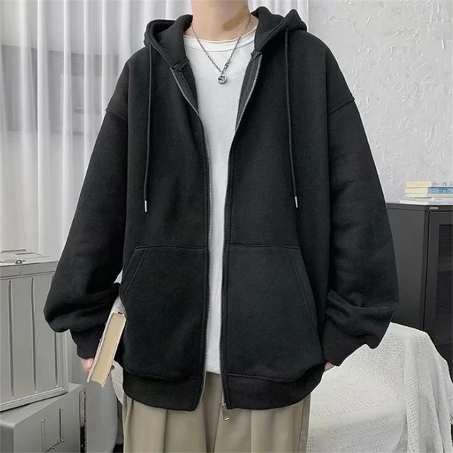 2022 Autumn New Men's Hoodies Sweatshirts Casual Cardigan Streetwear Hooded Tops Solid Color Fashion Loose Zipper Sweatshirt
2022 Autumn New Men's Hoodies Sweatshirts Casual Cardigan Streetwear Hooded Tops Solid Color Fashion Loose Zipper Sweatshirt