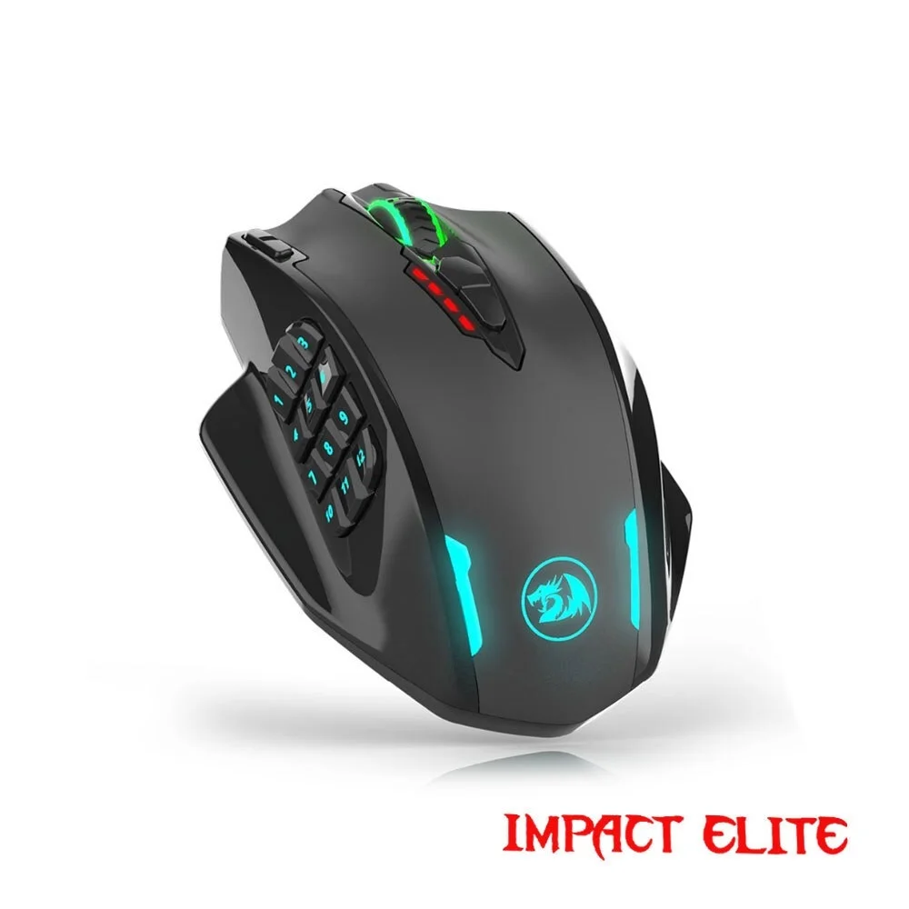 

Беспроводная игровая мышь Impact Elite M913 RGB, USB 2,4G, 16000 DPI, 16 кнопок, программируемая эргономичная для геймерских мышей, ПК