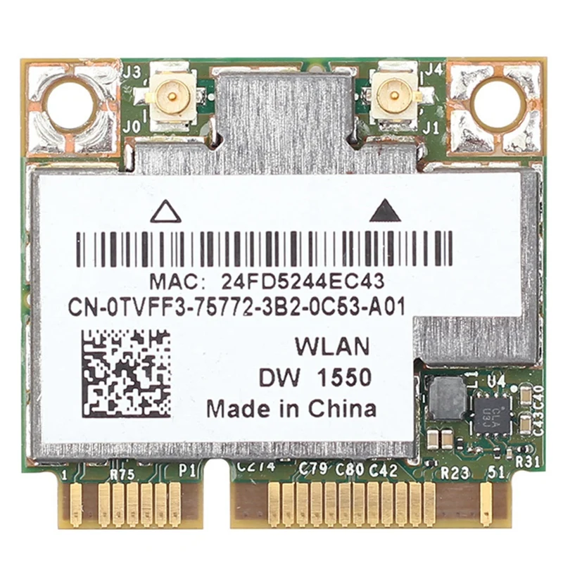 BCM94352HMB DELL DW1550 Wifi Card + Bluetooth 4.0 867Mbps WLAN Wireless-AC 867Mbps 802.11Ac PCI-E 2.4Ghz 5Ghz Adapter
BCM94352HMB DELL DW1550 Wifi Card + Bluetooth 4.0 867Mbps WLAN Wireless-AC 867Mbps 802.11Ac PCI-E 2.4Ghz 5Ghz Adapter