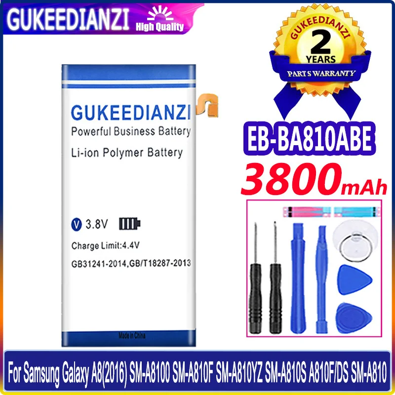 Аккумулятор GUKEEDIANZI EB-BA810ABE 3800 мАч для Samsung Galaxy A8 (2016) 
Аккумулятор GUKEEDIANZI EB-BA810ABE 3800 мАч для Samsung Galaxy A8 (2016)
