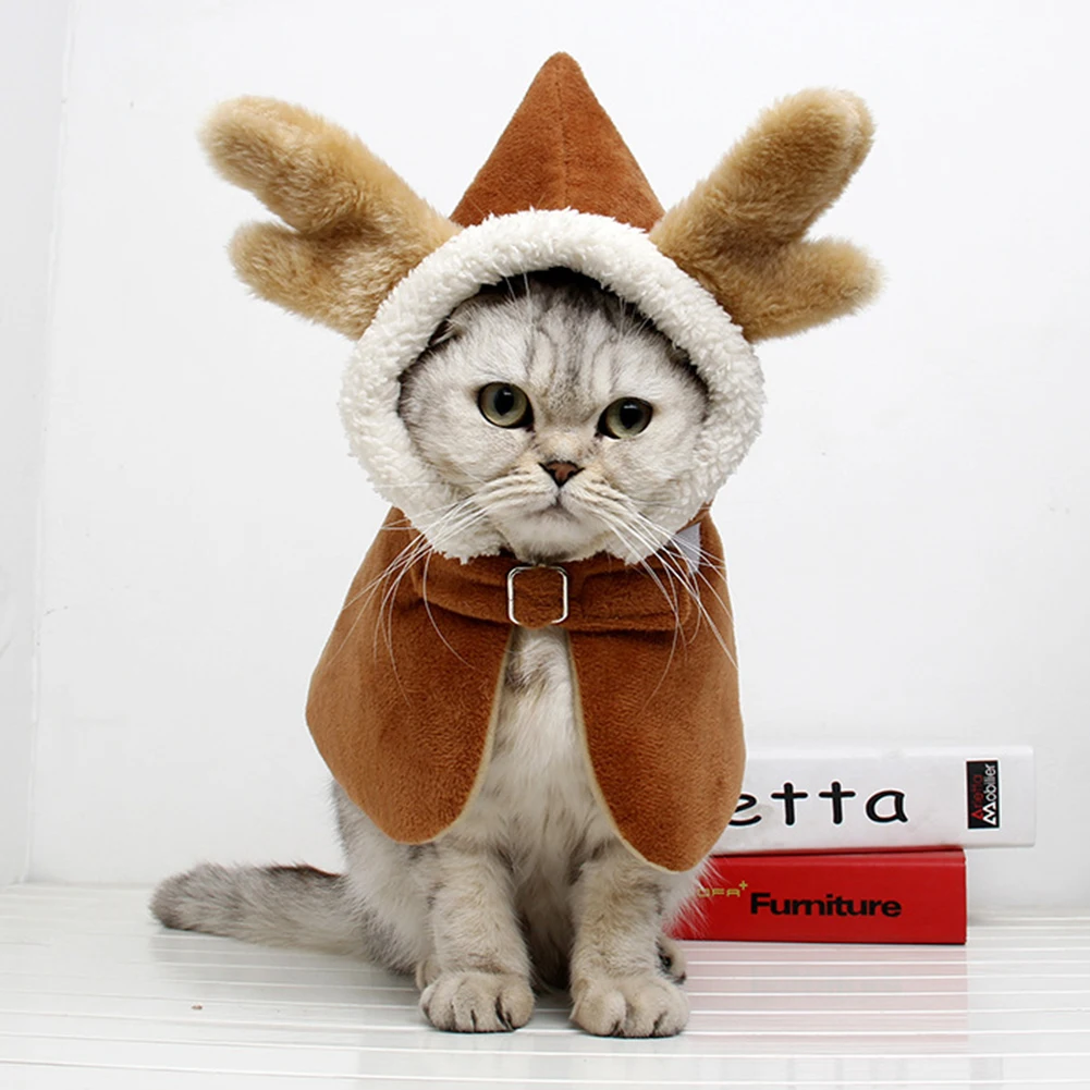 Cat Dog Cape Autumn Winter Warm Plush Hoodie Xmas Elk Printed Dress Up Clothes Elk Shape Add a Christmas Atmosphere
Cat Dog Cape Autumn Winter Warm Plush Hoodie Xmas Elk Printed Dress Up Clothes Elk Shape Add a Christmas Atmosphere