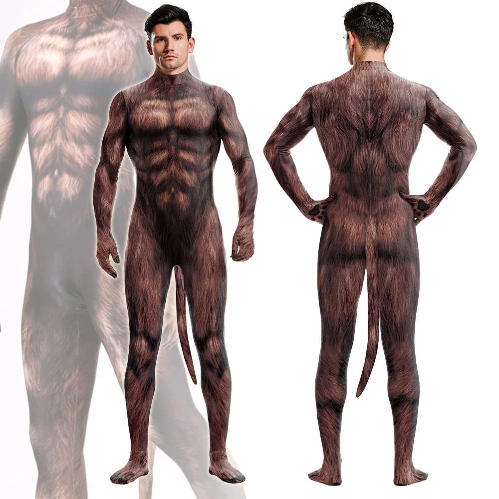 Animal Muscle Print Cosplay Costumes Women Men Elastic Crotch Zipper Design Bodysuit Anime Clothes Party Halloween Decoration
Animal Muscle Print Cosplay Costumes Women Men Elastic Crotch Zipper Design Bodysuit Anime Clothes Party Halloween Decoration