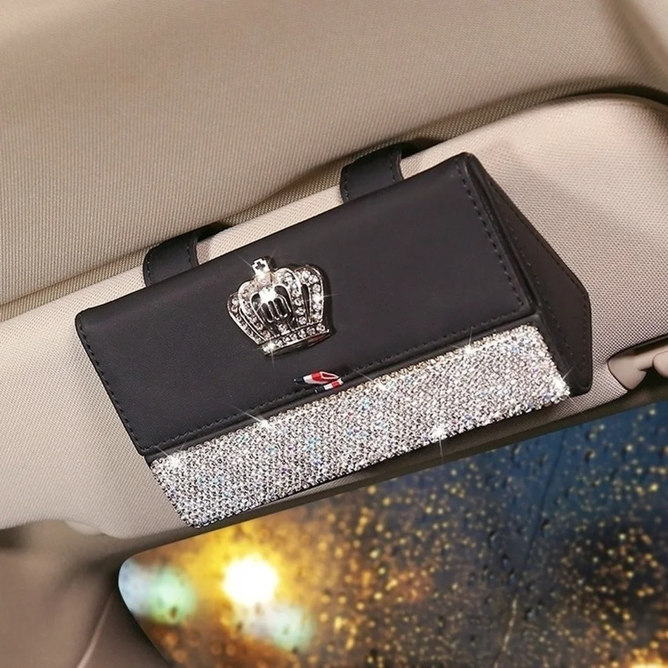 Crown Car Glasses Case Auto Sun Visor Glasses Sunglasses Holder Diamond Decor Bling Car Accessories Interior for Woman
Crown Car Glasses Case Auto Sun Visor Glasses Sunglasses Holder Diamond Decor Bling Car Accessories Interior for Woman