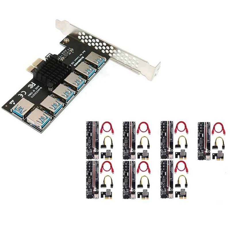 PCI-E 7-портовая USB3.0 плата расширения PCI-E X1 USB3.0 плата расширения с видеокартой VER011 PRO Набор удлинительных кабелей
PCI-E 7-портовая USB3.0 плата расширения PCI-E X1 USB3.0 плата расширения с видеокартой VER011 PRO Набор удлинительных кабелей