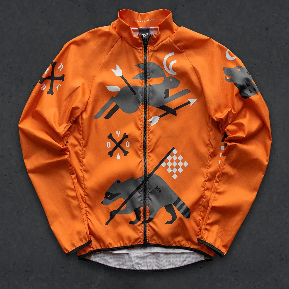 

Twin Six 6 Men Windproof Cycling Jersey Long Sleeve Trench Coat Outdoor MTB Bike Lightweight Jacket Ciclismo Waterproof Raincoat