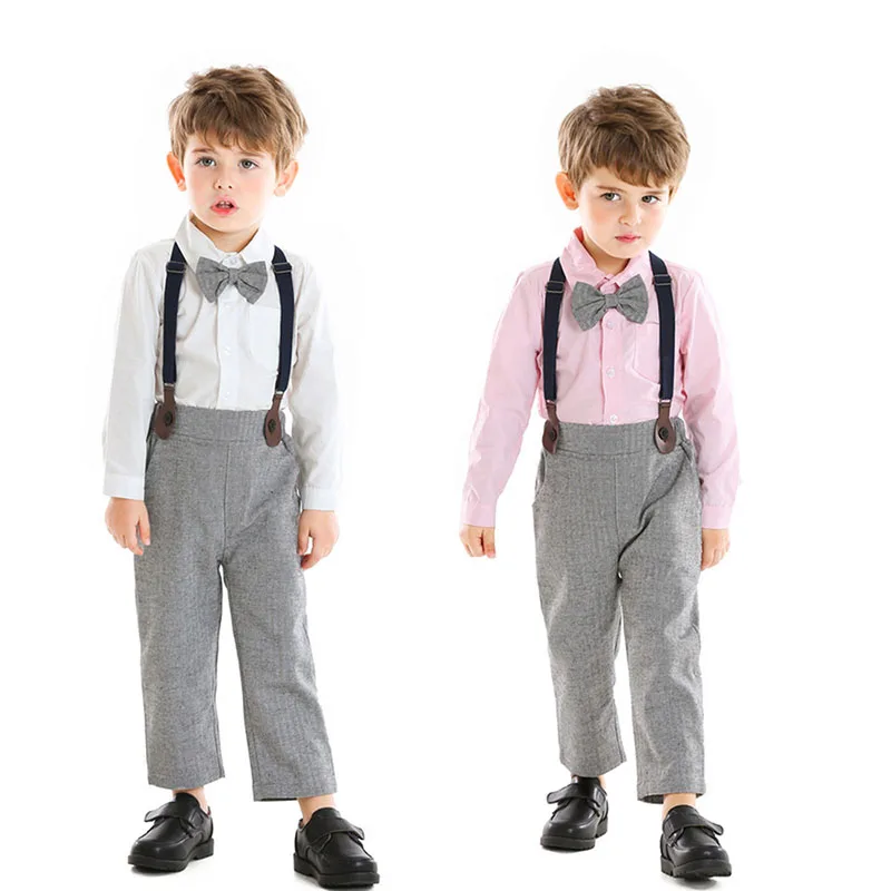 Children's Clothes Set British Style Boys Turn-down Collar Bow Shirt Overalls 2PCS
Children's Clothes Set British Style Boys Turn-down Collar Bow Shirt Overalls 2PCS