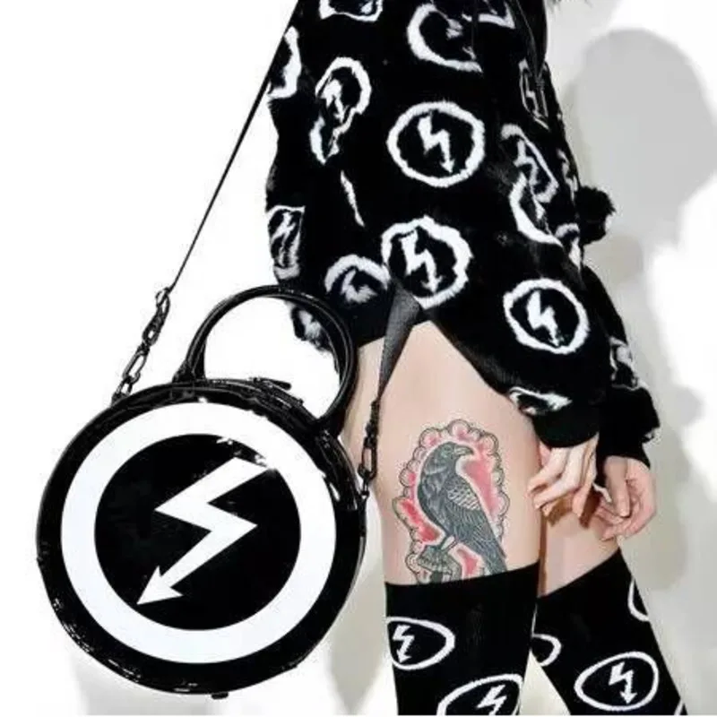 Women Lady Girl Punk Dark Skull Head Thunder Flash Printed Gothic Cross Body Messenger Bag Round Handbag Harajuku
Women Lady Girl Punk Dark Skull Head Thunder Flash Printed Gothic Cross Body Messenger Bag Round Handbag Harajuku