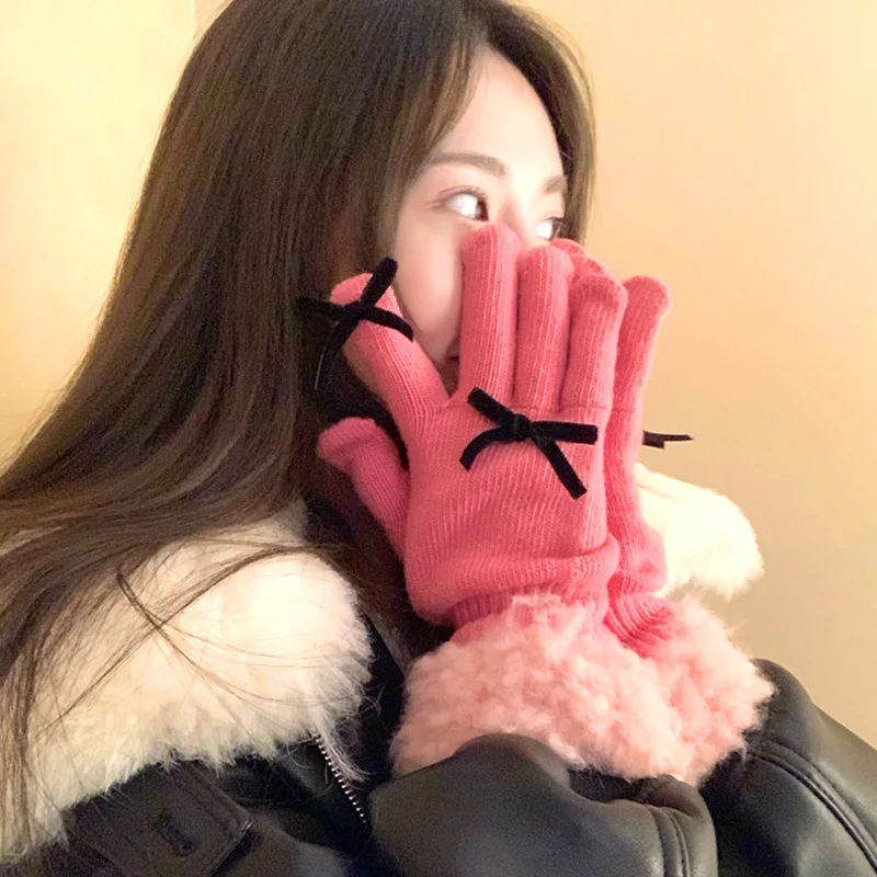 1 Pair Coldproof Touch Screen Knitted Gloves Y2k Bowknot Cashmere Fluffy Cute Fashion Windproof Harajuku
1 Pair Coldproof Touch Screen Knitted Gloves Y2k Bowknot Cashmere Fluffy Cute Fashion Windproof Harajuku