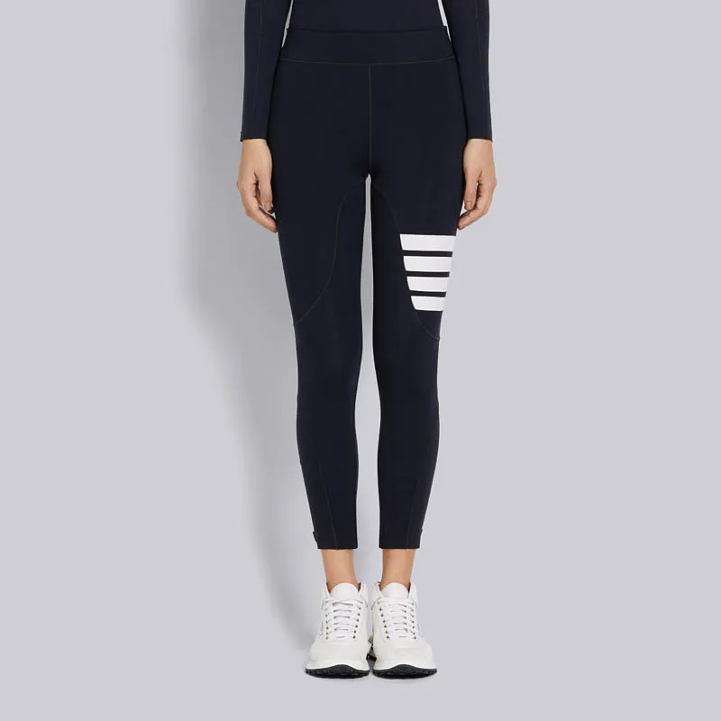 TB Thom Women's Pants Spring Summer 2022 Navy Blue 4-Stripe High Waist Sports Leggings Tummy Control Workout Running Yoga Pants
TB Thom Women's Pants Spring Summer 2022 Navy Blue 4-Stripe High Waist Sports Leggings Tummy Control Workout Running Yoga Pants