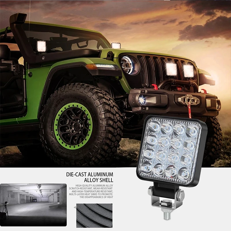 LED Work Light 12V Worklight Fso Flash Offroad 48W Bar For Car Auto Light Fog Lamp Off Road 4x4 Tractor Spotlight For Truck ATV
LED Work Light 12V Worklight Fso Flash Offroad 48W Bar For Car Auto Light Fog Lamp Off Road 4x4 Tractor Spotlight For Truck ATV