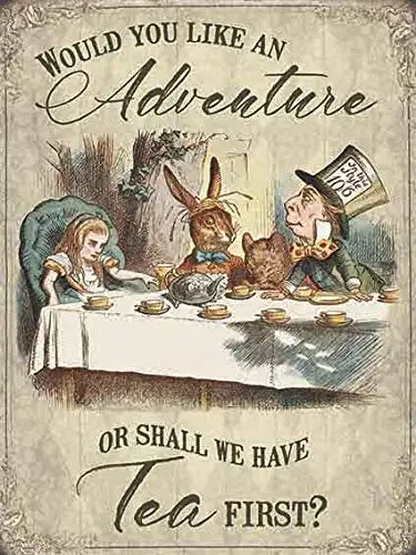 Unique Plaques Poster for Bar Garage Man Cave Home Wall Decor Alice in Wonderland - Shall we Have Tea First Tin Sign 8 x 12 Inch
Unique Plaques Poster for Bar Garage Man Cave Home Wall Decor Alice in Wonderland - Shall we Have Tea First Tin Sign 8 x 12 Inch