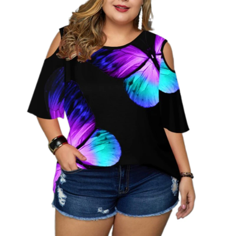 2022 Summer Women Clothing For Plus Size Buttlefly Printed Short Sleeve Top Streetwear T-Shirt Casual Loose Oversized Plus Tunic
2022 Summer Women Clothing For Plus Size Buttlefly Printed Short Sleeve Top Streetwear T-Shirt Casual Loose Oversized Plus Tunic