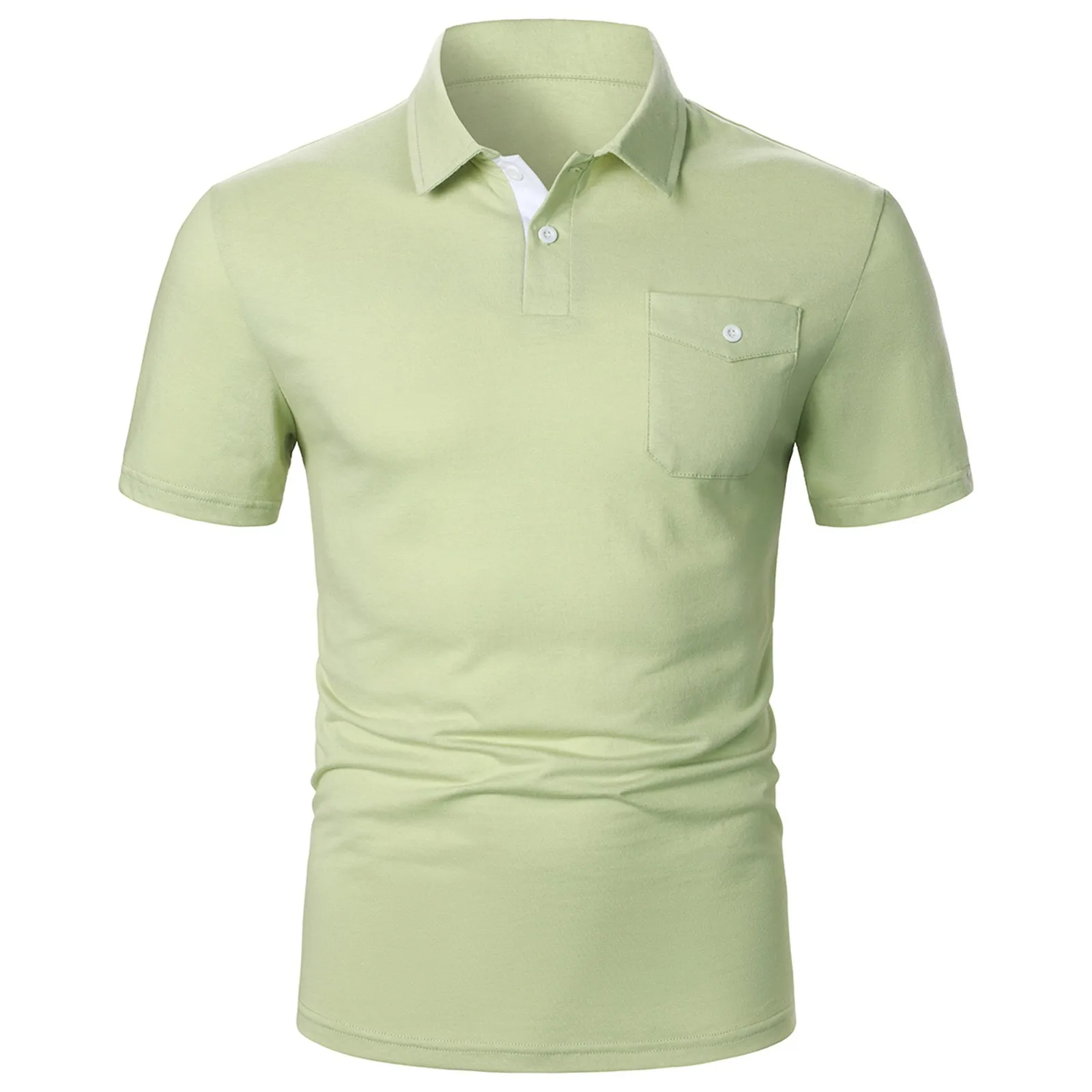 Sportswear Polo Shirts Short-Sleeve Solid Color Shirts Button Henry Collar Shirt Turn Down Collar Pocket Color-Matching Clothing
Sportswear Polo Shirts Short-Sleeve Solid Color Shirts Button Henry Collar Shirt Turn Down Collar Pocket Color-Matching Clothing