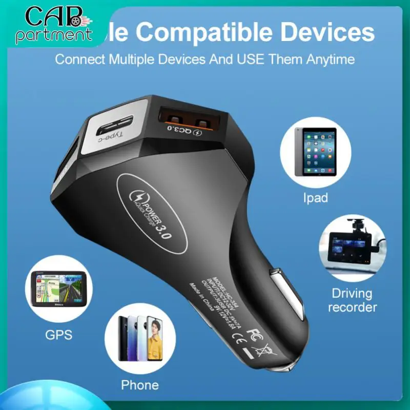 Qc3.0 Usb Type-c Car Charger Fast Charging Socket Adapter Portable Auto Phone Charger Car Accessories Universal
Qc3.0 Usb Type-c Car Charger Fast Charging Socket Adapter Portable Auto Phone Charger Car Accessories Universal