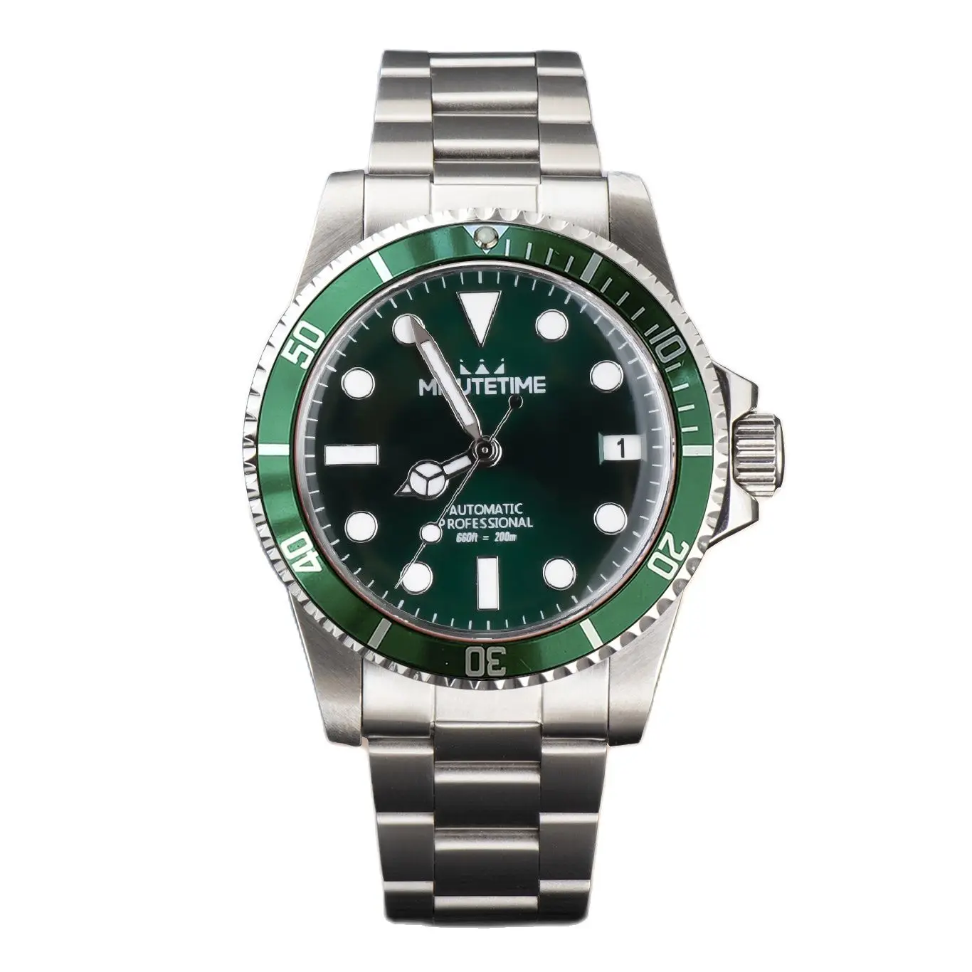 Men's Watch NH35 Automatic Movement Herrenuhr Orologio da u Sapmontre homme Sapphire Crystal Green Luminous Dial Hand Wristwatch
Men's Watch NH35 Automatic Movement Herrenuhr Orologio da u Sapmontre homme Sapphire Crystal Green Luminous Dial Hand Wristwatch