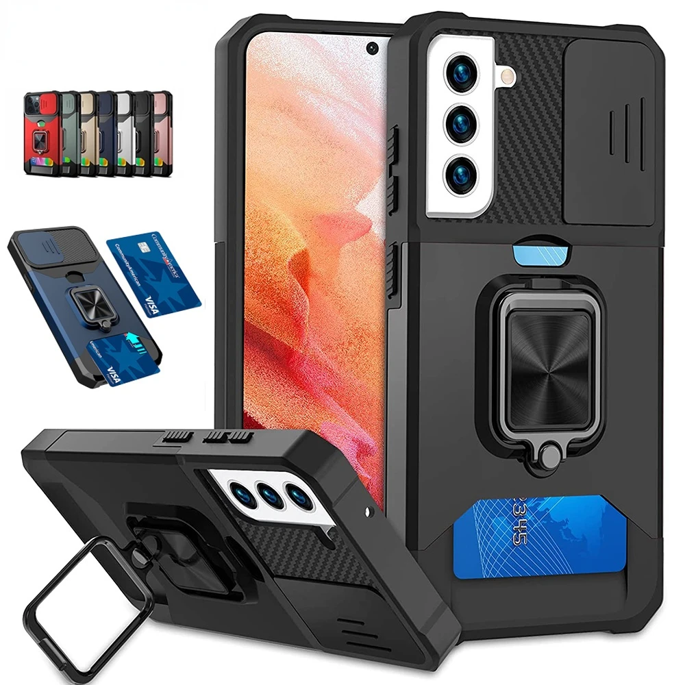 Armor protective Phone Case For SamsungS21plus S22 note20ultra note20 S22ultra S21FE Card Package Push Window Ring Bracket Cover
Armor protective Phone Case For SamsungS21plus S22 note20ultra note20 S22ultra S21FE Card Package Push Window Ring Bracket Cover