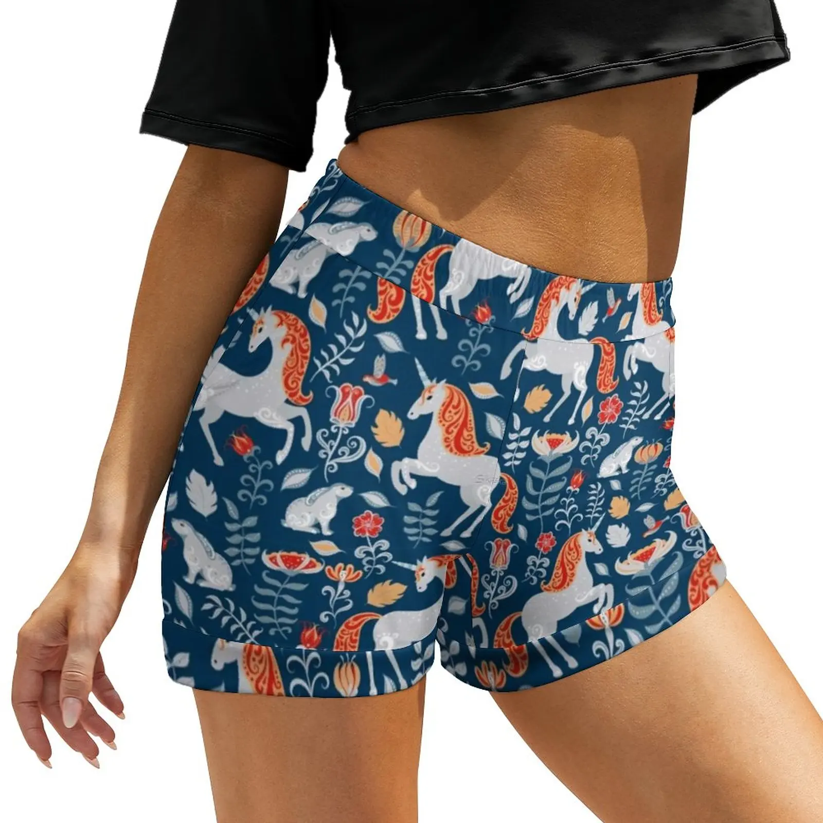 Cartoon Horse Shorts Unicorns Rabbits Birds Flowers Print Folk Art Oversize Streetwear Shorts Vintage Short Pants Female Bottoms 
Cartoon Horse Shorts Unicorns Rabbits Birds Flowers Print Folk Art Oversize Streetwear Shorts Vintage Short Pants Female Bottoms