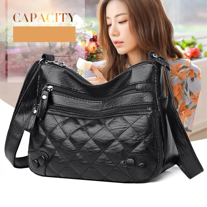Women Soft Shoulder Bag PU Leather Purse Solid Messenger Crossbody Bags Mother Female Retro Multipocket Purse Handbag Ladies Bag
Women Soft Shoulder Bag PU Leather Purse Solid Messenger Crossbody Bags Mother Female Retro Multipocket Purse Handbag Ladies Bag