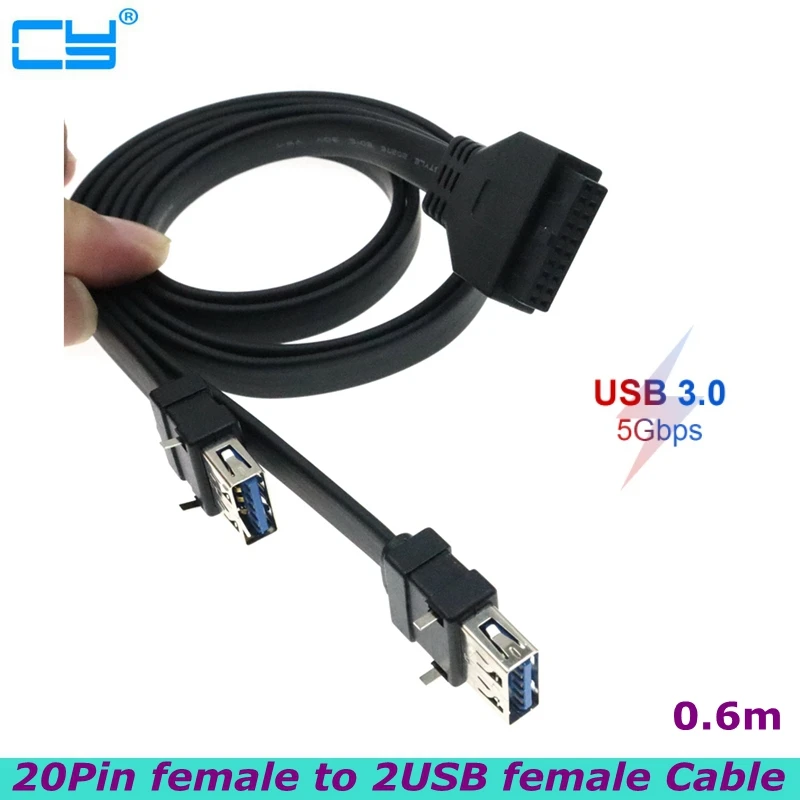 60 см высокоскоростной адаптер для кабеля передней панели 20pin на 2 порта USB 3,0 с фиксированной ножкой для настольного компьютера
60 см высокоскоростной адаптер для кабеля передней панели 20pin на 2 порта USB 3,0 с фиксированной ножкой для настольного компьютера