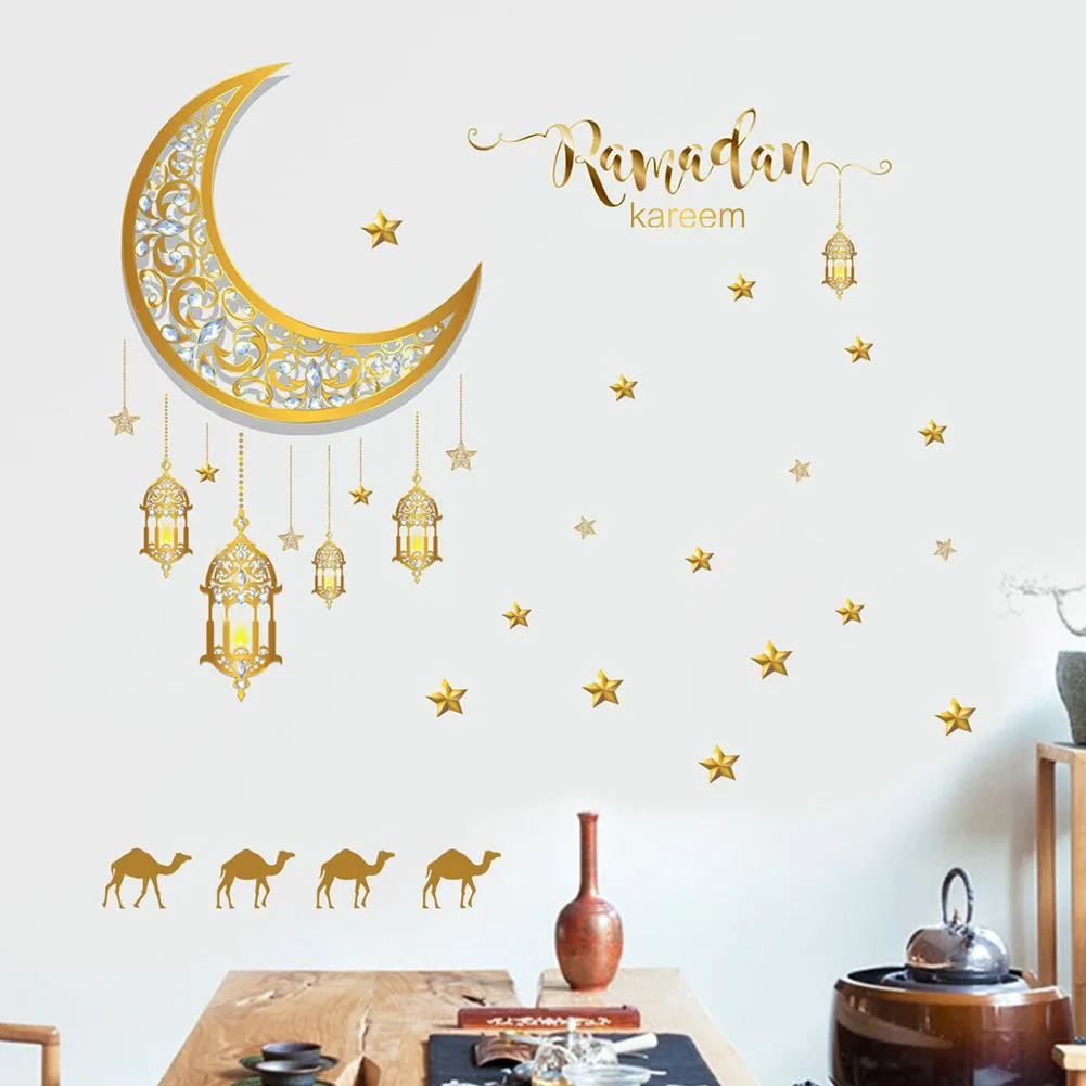 Eid Mubarak Wall Sticker Bedroom Crescent Moon Decorative For Home For Islamic Muslim Light English Living Room
Eid Mubarak Wall Sticker Bedroom Crescent Moon Decorative For Home For Islamic Muslim Light English Living Room