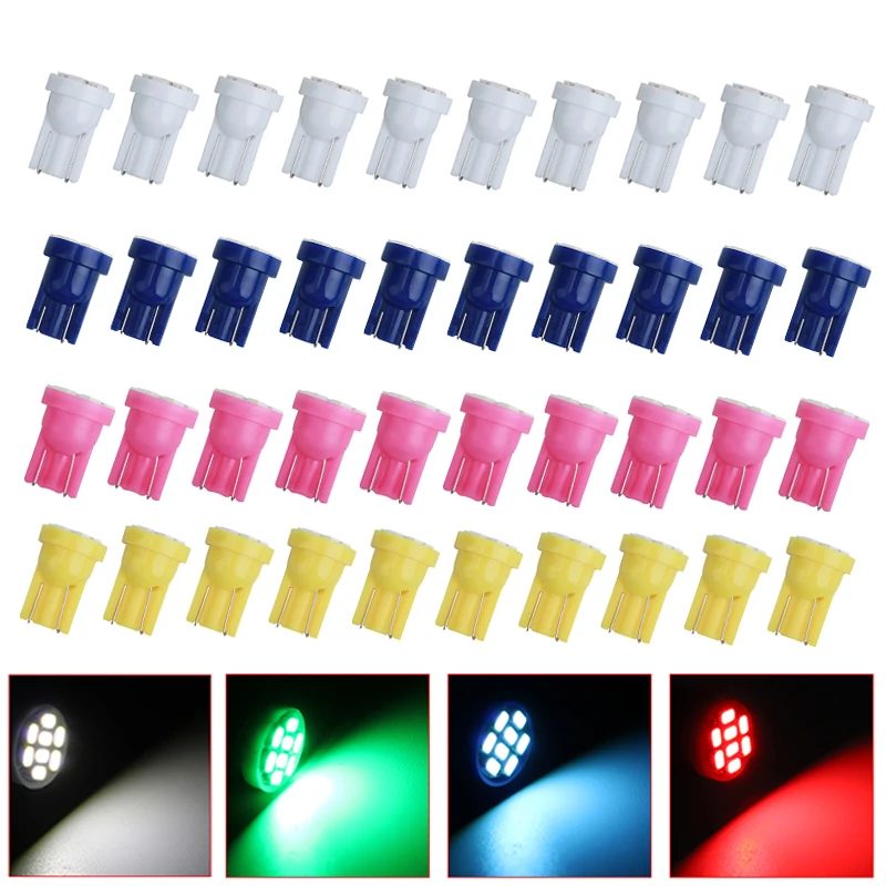 Wholesale 100pcs T10 W5W Socket LED Lights Car Interior Lighting 1206 8SMD For Reading Lamp White 6000K Amber 3000K Ice Blue 12V
Wholesale 100pcs T10 W5W Socket LED Lights Car Interior Lighting 1206 8SMD For Reading Lamp White 6000K Amber 3000K Ice Blue 12V