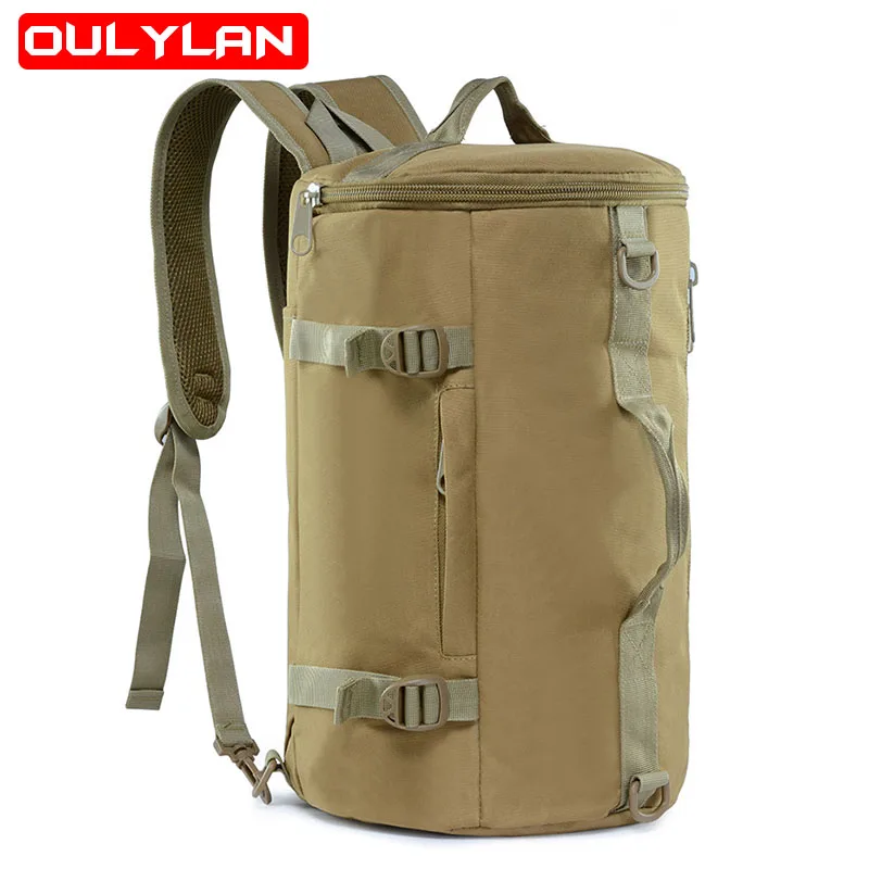 

Армейский Камуфляжный тактический рюкзак 900D, водонепроницаемый рюкзак из ткани Оксфорд, круглая дорожная сумка, уличная сумка на плечо для альпинизма