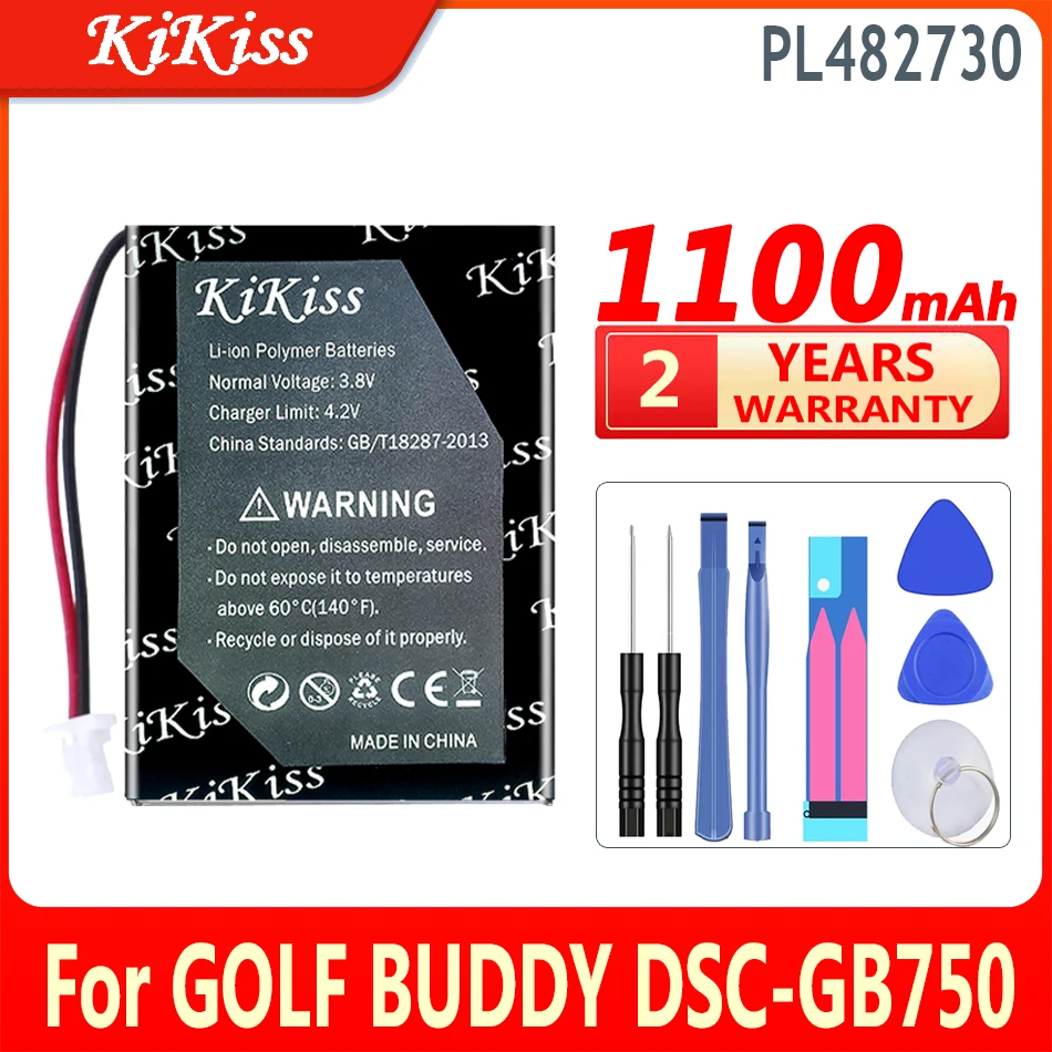 

1100mAh KiKiss Powerful Battery PL482730 For GOLF BUDDY DSC-GB750 DSC-GB900 Voice2 Voice 2 GPS Rangefinder Plus VS4 YK372731