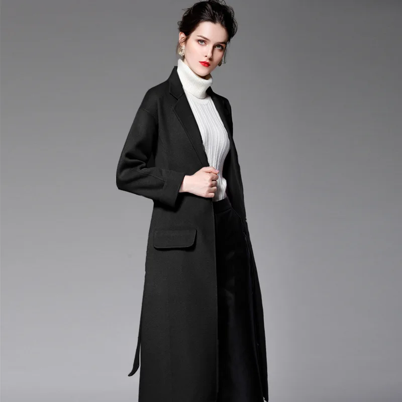 New High-end Double-sided Wool Coat for Fall/Winter 2022 Cashmere Slim Mid-length Lace-up Coat for Women Jacket Blouson Femme
New High-end Double-sided Wool Coat for Fall/Winter 2022 Cashmere Slim Mid-length Lace-up Coat for Women Jacket Blouson Femme