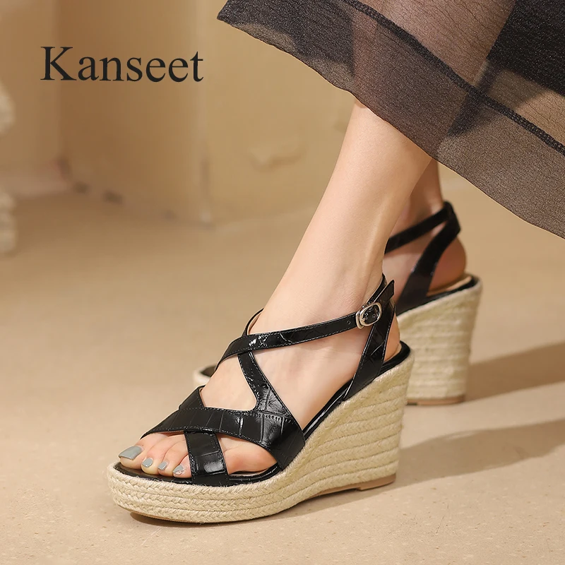 Kanseet Summer Wedges Heels Women's Sandals Newest 2022 Genuine Leather Party Dress Buckle Strap Platforms Shoes Size 40 Sliver
Kanseet Summer Wedges Heels Women's Sandals Newest 2022 Genuine Leather Party Dress Buckle Strap Platforms Shoes Size 40 Sliver
