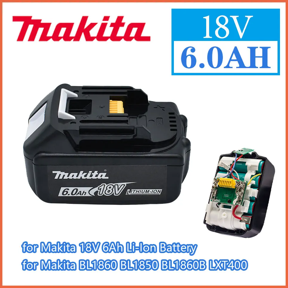 Makita 18V for makita bl1850B li-ion battery 18v 6.0Ah BL1840B BL1860 BL1890 BL1815 BL1830 BL1835 Cordless Drills battery LXT400
Makita 18V for makita bl1850B li-ion battery 18v 6.0Ah BL1840B BL1860 BL1890 BL1815 BL1830 BL1835 Cordless Drills battery LXT400