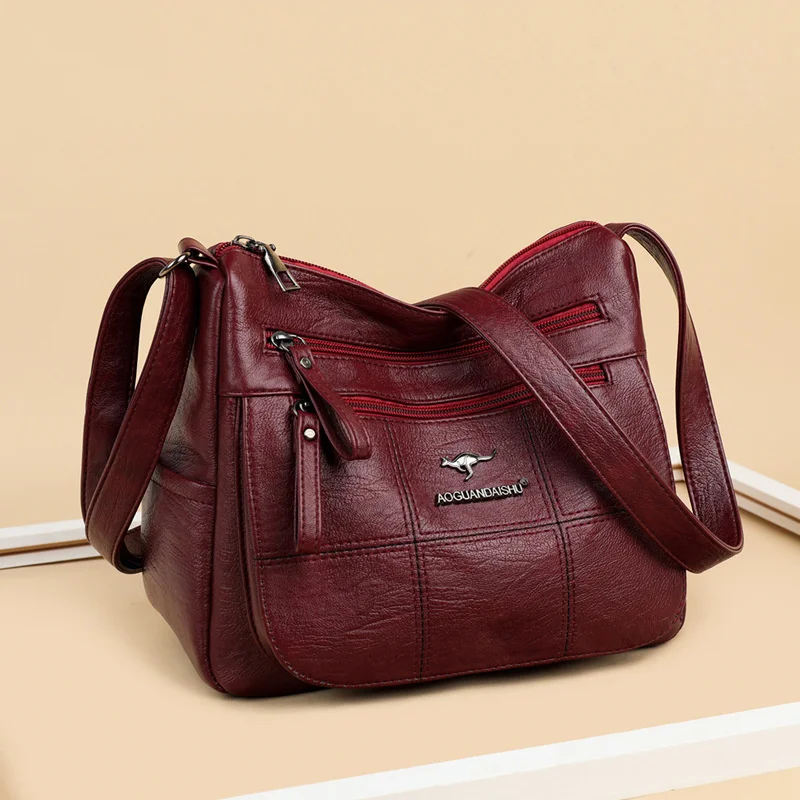 Middle aged and elderly women's bag new fashion single shoulder bag wind soft leather mother's bag leisure shopping light
Middle aged and elderly women's bag new fashion single shoulder bag wind soft leather mother's bag leisure shopping light