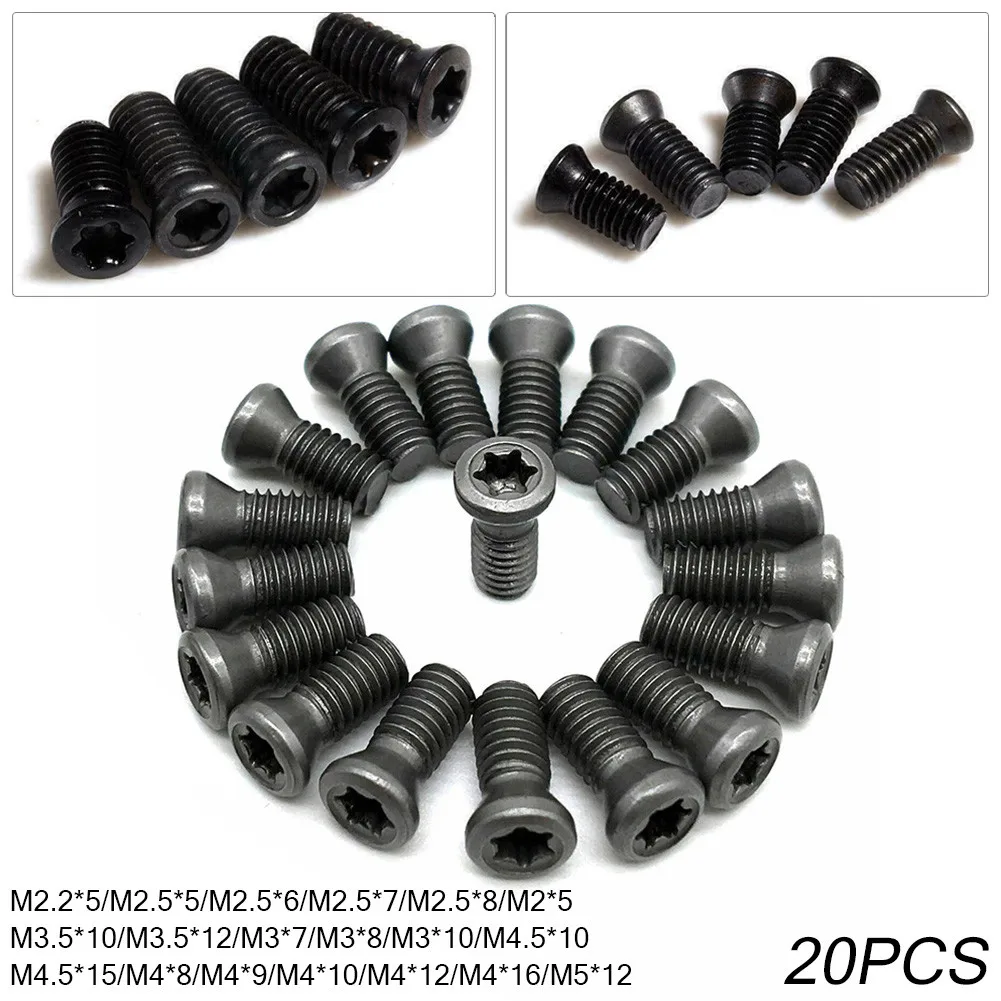 20 Pcs Metal Screw M2 M2.5 M3 M3.5 M4 M5 Torx Screws For Household Office Equipment Replace Carbide Blades CNC Lathe Tools
20 Pcs Metal Screw M2 M2.5 M3 M3.5 M4 M5 Torx Screws For Household Office Equipment Replace Carbide Blades CNC Lathe Tools