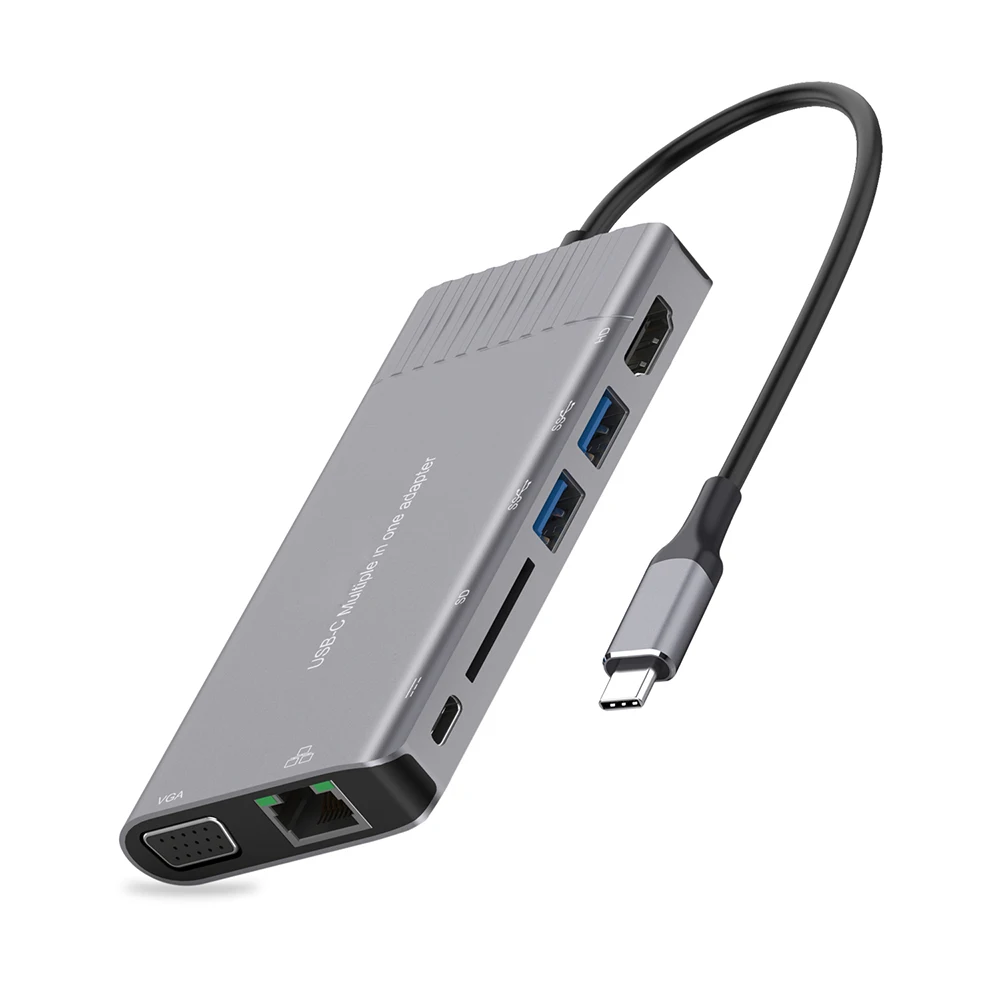 Многофункциональный адаптер с Type C на 4k, адаптер типа c на Usb, передача данных 5 Гбит/с, Usb-концентратор 8 в 1
Многофункциональный адаптер с Type C на 4k, адаптер типа c на Usb, передача данных 5 Гбит/с, Usb-концентратор 8 в 1