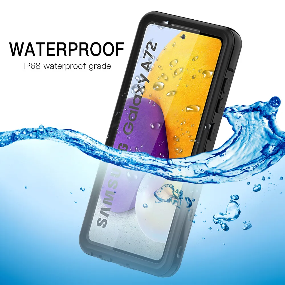 

Waterproof For Samsung Galaxy A53 A33 A13 A03S A02S A72 A52 A52S A42 A32 A22 A12 A21 A11 A01 A51 5G Swim Case Underwater Cover