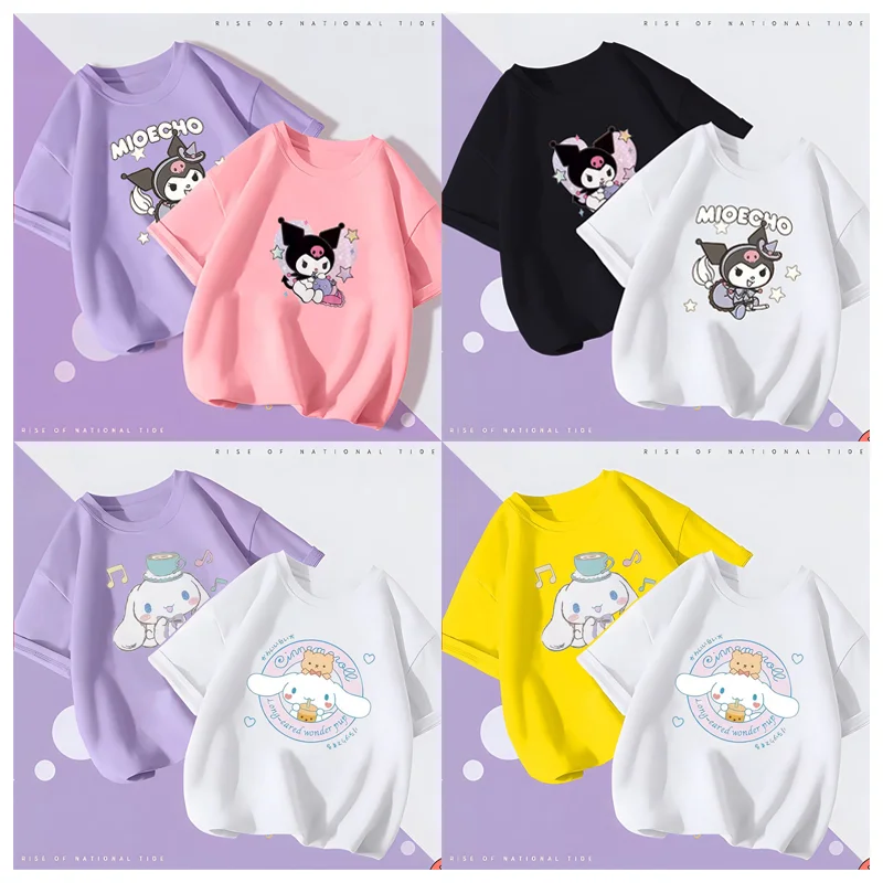 Sanrioed Printed Children's Cotton Short Sleeve Top 2 Pieces Anime Cinnamoroll Kuromi Kawaii Summer Short Sleeve Top Kids Gift
Sanrioed Printed Children's Cotton Short Sleeve Top 2 Pieces Anime Cinnamoroll Kuromi Kawaii Summer Short Sleeve Top Kids Gift