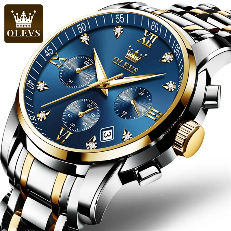 OLEVS Watches for Men Top Brand Luxury Chronograph Luminous Quartz Watch Fashion Business Waterproof Stainless Steel Wrist watch
OLEVS Watches for Men Top Brand Luxury Chronograph Luminous Quartz Watch Fashion Business Waterproof Stainless Steel Wrist watch