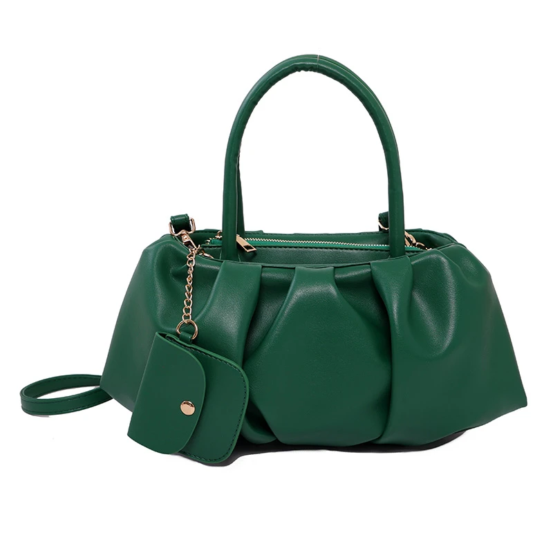Korean Style 2 Piece Shopping Handbags for Women Folded Pleated Shoulder Bags Female Fashion Luxury Brand Design Cute Tote
Korean Style 2 Piece Shopping Handbags for Women Folded Pleated Shoulder Bags Female Fashion Luxury Brand Design Cute Tote
