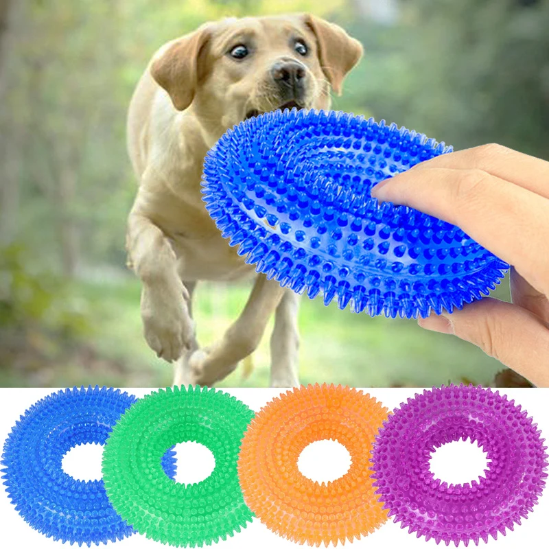 

Dog Chew Toys Rubber Squeaker Aggressive Teeth Cleaning Non Toxic TPR Durable Dog Toys Molar Bite Rubber Chew Ball Accessories