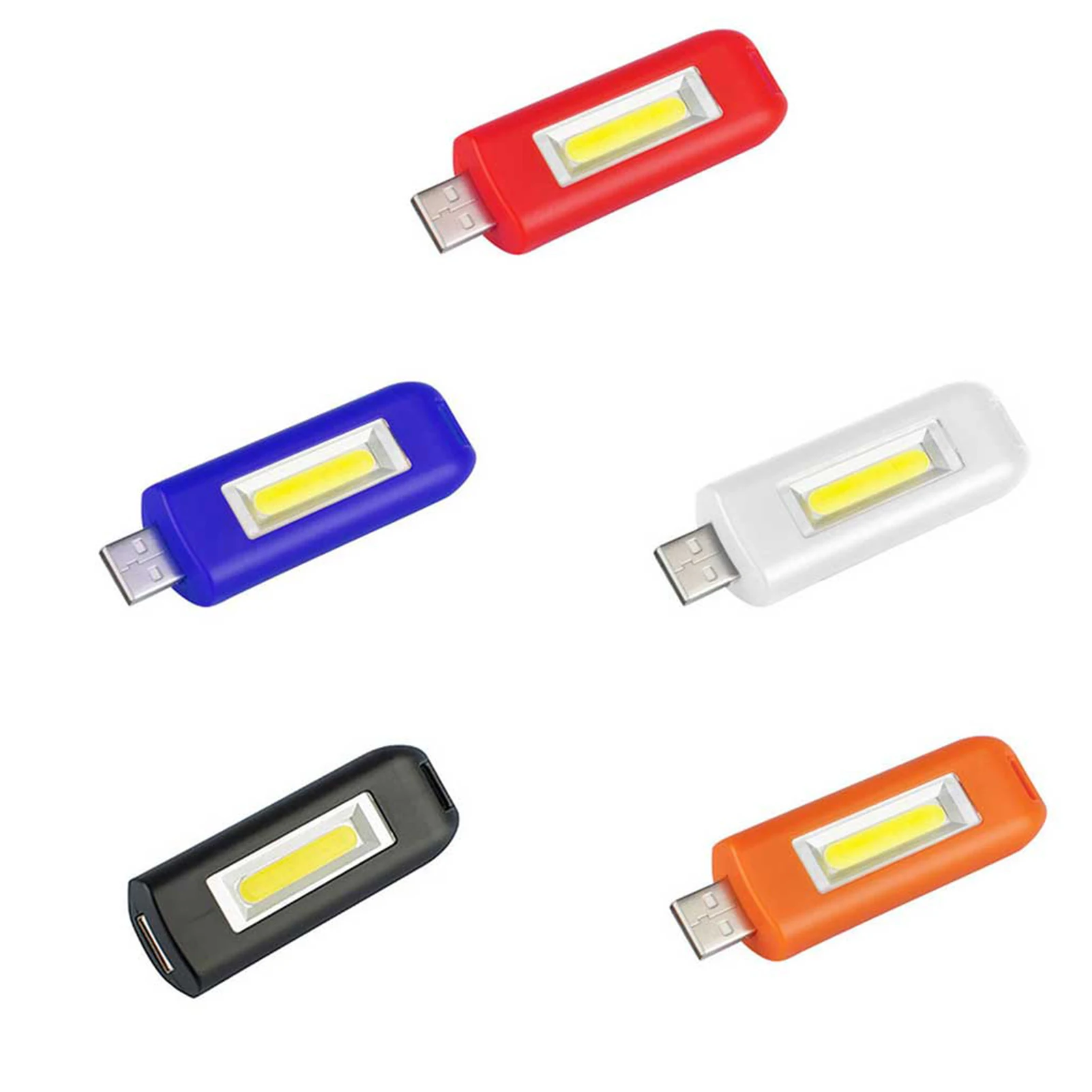 

Миниатюрный светодиодный фонарик-брелок COB с USB-зарядкой, портативный фонарик для наружного освещения, кемпинга, рыбалки, ночной безопасности