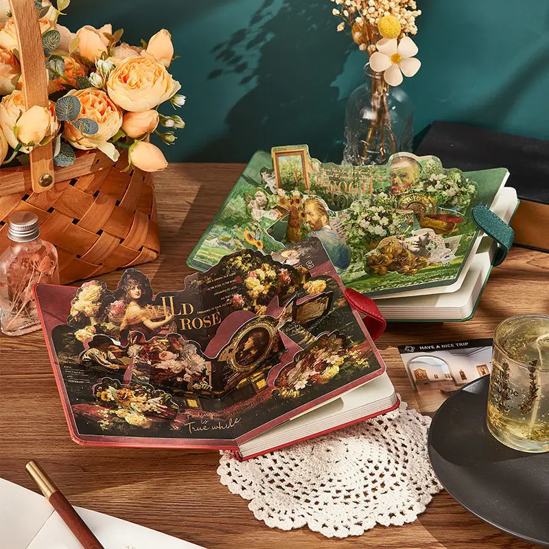 Retro Oil Painting Scrapbooking Book Diary Notebook Cute Memorandum 3D Cover Sketchbook Color Pages Stationery
Retro Oil Painting Scrapbooking Book Diary Notebook Cute Memorandum 3D Cover Sketchbook Color Pages Stationery