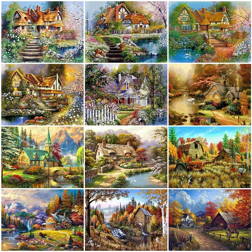 Diamond Painting Momoart Diamond Mosaic House Full Diamond Embroidery Tree Scenery Diy Needlework Painting Art Decor for Home
Diamond Painting Momoart Diamond Mosaic House Full Diamond Embroidery Tree Scenery Diy Needlework Painting Art Decor for Home