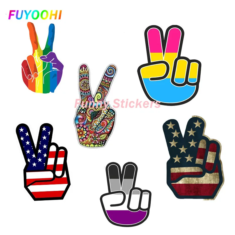 FUYOOHI Play Stickers Personality/Creativity Peace Hand Gesture Sign USA American Flag Decal Sticker Car Vinyl Waterproof Decal
FUYOOHI Play Stickers Personality/Creativity Peace Hand Gesture Sign USA American Flag Decal Sticker Car Vinyl Waterproof Decal