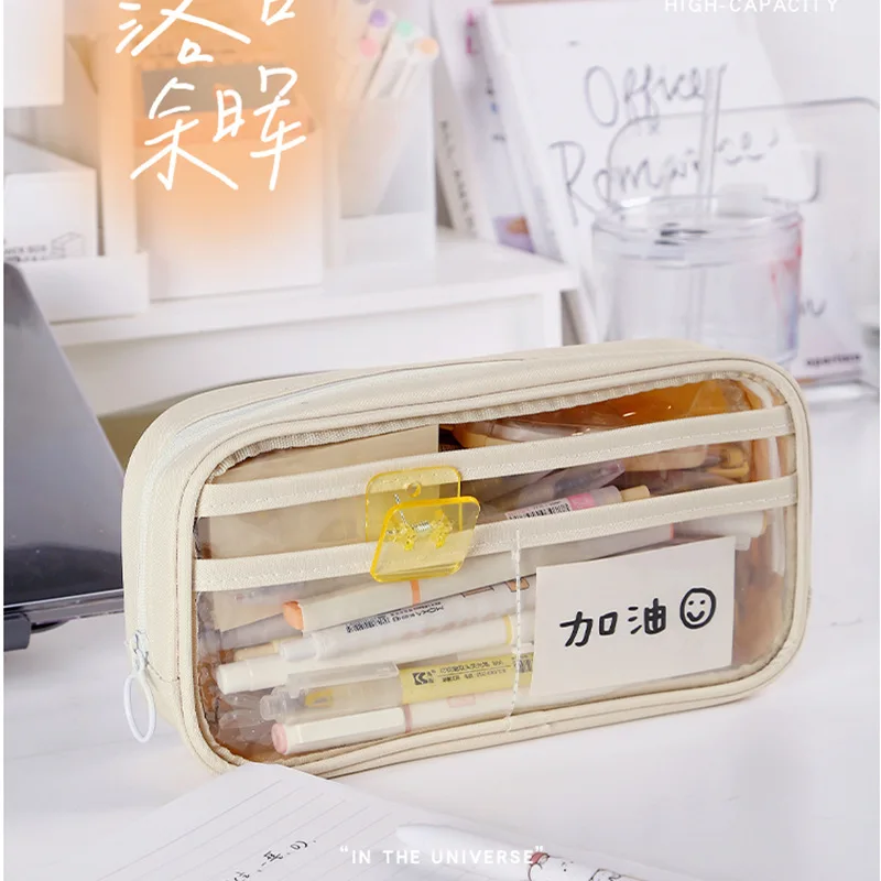 1 Piece Ins Korean Pencil Bag Japan Transparent High Capacity Waterproof Stationery Storage Bag Back To School Student Supplies
1 Piece Ins Korean Pencil Bag Japan Transparent High Capacity Waterproof Stationery Storage Bag Back To School Student Supplies
