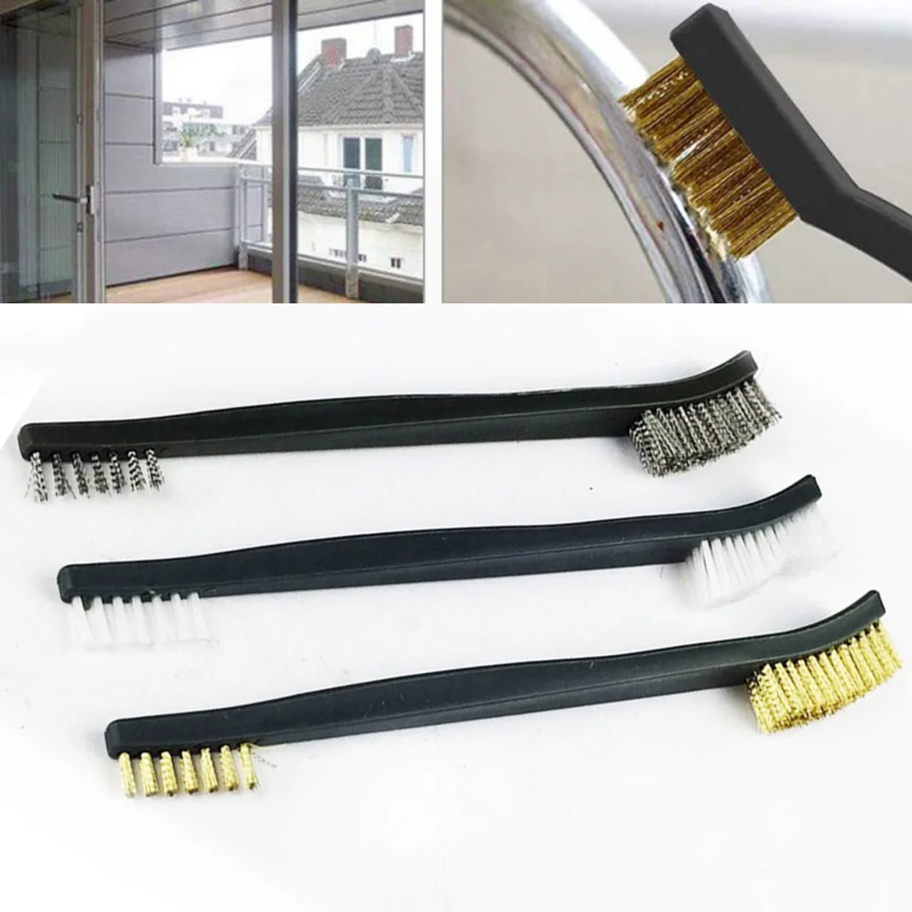 3pcs Mini Wire Brush Set Steel Brass Nylon Cleaning Polishing Metal Rust Brush Suitable For Cleaning Operations And Removing
3pcs Mini Wire Brush Set Steel Brass Nylon Cleaning Polishing Metal Rust Brush Suitable For Cleaning Operations And Removing