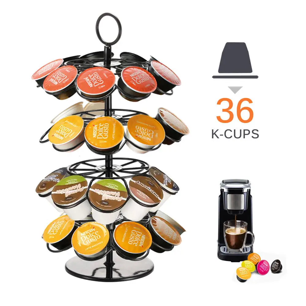 Coffee Capsule Organizer Holders Metal Storage 36 Coffee Pod Holder Storage Rotating Pod Cup Spin Self Stand Tower Rack K-cups
Coffee Capsule Organizer Holders Metal Storage 36 Coffee Pod Holder Storage Rotating Pod Cup Spin Self Stand Tower Rack K-cups