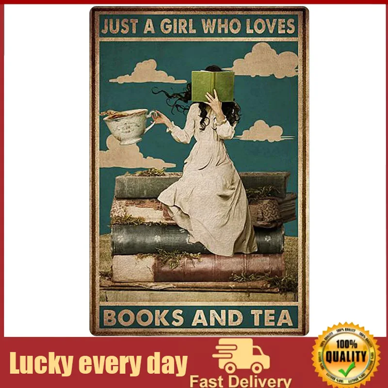 Girl Retro Style Metal Tin Sign,Just A Girl Who Loves Books and Tea, Vintage Metal Tin Signs Bar Pub Decorative Plates vintage
Girl Retro Style Metal Tin Sign,Just A Girl Who Loves Books and Tea, Vintage Metal Tin Signs Bar Pub Decorative Plates vintage