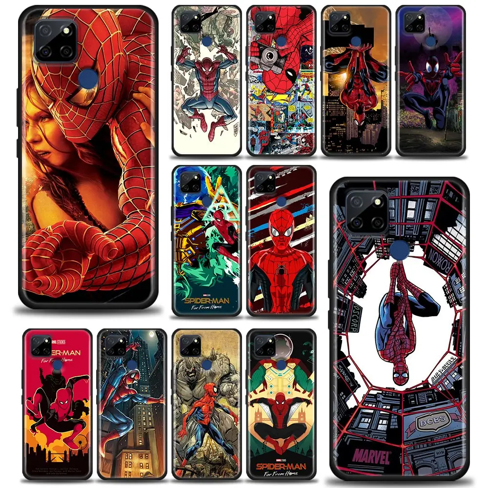 

Marvel Heros Spiderman Funda Case for Realme C2 C3 C21 C25 C11 C12 C20 C35 Oppo A53 A74 A16 A54 A95 A93 A31 A52 A5s Case Coque